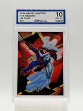 1994 Marvel Universe THE WEDDING '94 Flair #57 Graded 5 Star Gem Mint 10 picture