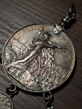 Boer War Queen's South Africa Medal Named Black Watch Silver Fob Canadian Coins picture