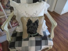 Aubusson style Scottish Terrier Victorian style Most Adorable Scottie NWOT picture