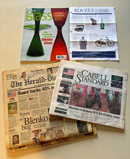 Lot of Rare Vintage Blenko Newspapers Magazines and Glass Articles/ KOVELS picture