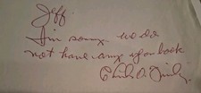 Charles O'Finley Oakland A's Signature Letter James Spence Auction LOA H1163s picture
