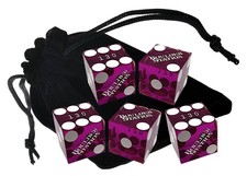 Authentic Boulder Station Casino Dice Purple Polished Set 5 Matching Serial #s picture