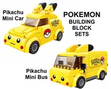 KEEPPLEY Pokemon Building Block Sets: Pikachu Mini Car & Pikachu Mini Bus - NEW picture