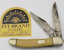 Vintage 1970's C SCHLIEPER EYE BRAND SOLINGEN Yellow Copperhead Knife - Used picture