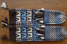 BULGARIAN WOOLEN SOCKS Hand Knit Trad Unisex NEW NOS VNT  S/M Folk Costume SALE picture