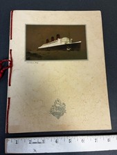 1951 RMS Queen Mary Farewell DINNER Menu July, 1951 Cunard White Star-Tassled picture