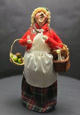 Byers Choice Caroler Woman Shopper Goose Apples Baskets Bread Christmas Vintage picture