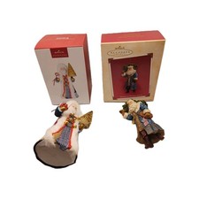 Hallmark Keepsake 2024 Father Christmas & 2003 American Patriot Santa Ornaments picture