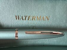 Waterman Pen Sphere Carene Deluxe Lacquer Green Trim Chrome Marking Box picture