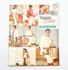 Vintage Vogue Pattern 2245 Workware Jacket Dress Top Shorts & Pants Sz 18-20-22 picture