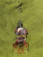 Chico's Mixed Metal Dog Christmas Ornament Handmade Double Sided  NWT picture