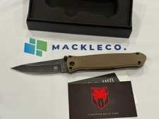 CobraTec Manual Open Pocket Knife Quick Strike G10 Knurled Rubber Brown Cobra picture