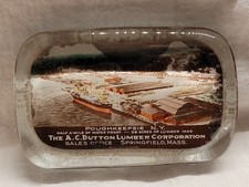 Early Paperweight A. C. Dutton Lumber Corp. Poughkeepsie New York Springfield MA picture