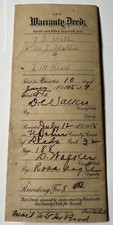 Original antique 1915 Gilmer TEXAS Upshur County WARRANTY DEED Signed picture