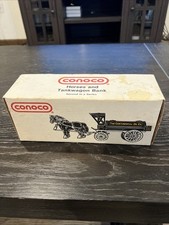 VINTAGE CONOCO HORSE AND TANKWAGON BANK ERTL 7523 2ND IN SERIES picture