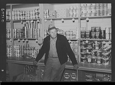 Irwinville Farms Georgia 1930s Cooperative Store Man with Canned Goods picture