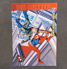 Fleer Spider-Man Premium '96 1996 Red Rumbles Insert Card #10 Scarlet Spider picture
