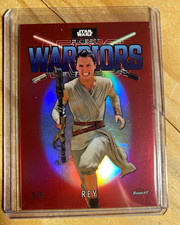 2023 Topps Finest Star Wars Finest Warriors Rey FW-1 Red Parallel 5/5 Insert picture