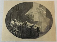 1879 magazine engraving ~ ANGEL IN THE MAIDEN'S DREAM picture