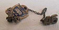 Vintage 1946 Williams Junior High SchoolCommencement Pin + Chain Chelsea , Mass picture