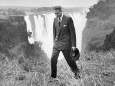 Mr Ian Smith rebel Premier of Rhodesia walking along by the Vic - 1965 Old Photo picture