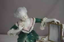 Antique German Karl Ens Volksted Porcelain Figurine Lady in Green Marked 11