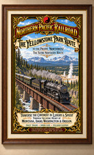 Northern Pacific Railway Steam Train Poster Vintage Style Railroad Art 11 x 17 picture