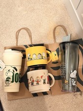 New Starbucks x Peanuts Snoopy tumblers, mugs set of 4 picture