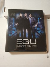 RARE VHTF Stargate Universe Binder w/ Complete 72 Card S1 BS, 20 Card S2 LE BS + picture