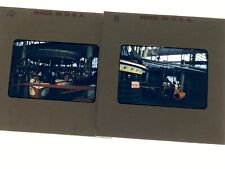 Vintage 1950s Coney Island Amusement Park Boat Ride 35mm Kodachrome Slide Lot x2 picture