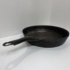 Vtg Carbon Steel Skillet Frying Pan Campfire Cowboy Cooking Rustic 12