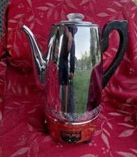 Vintage 24K Gold Base Super-Matic 15 Cup LaBelle Golden Coffee Brewer Percolator picture
