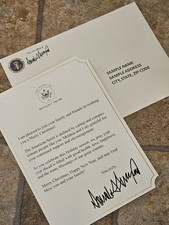 Donald Trump official Christmas Greeting Presidential White House Letter picture