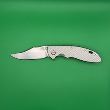 RARE HINDERER XM-18 3.5 FULL TI S45VN BOWIE NON-FLIPPER STONEWASH UNMILLED SCALE picture