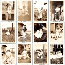 x12 LOT c1930s ID'd Barbara Anne Cute Baby Taylor Tot Walker Toy Photos 3