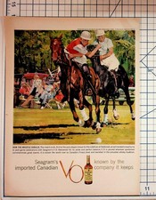 Seagram's V.O. Canadian Whisky Polo Oakbrook Vintage 1960s Magazine Ad Ephemera picture