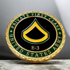 U S ARMY - Rank  PRIVATE FIRST CLASS E-3 Challenge Coin ·IN STOCK· ·GREAT GIFT· picture