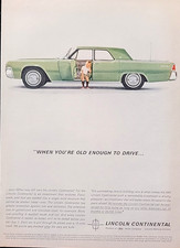 Lincoln Continental Original 1962 Vintage Print Ad Wall Art picture