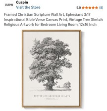 Cuspin Framed Christian Scripture Wall Art-12x16-NEW IN BOX W/HARDWARE picture