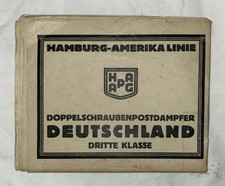 WWII Era Hamburg American Line DEUTSCHLAND Twin Screw Mail Steamer Deck Plan picture