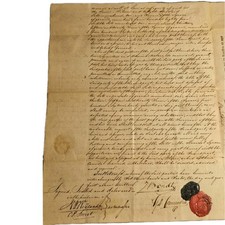 1840 Washington DC Deed – Dutch Consular Seals, William Brent, Intl Estate picture