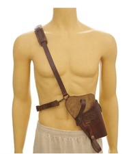 US WW2 M7 Leather Shoulder Holster for Colt M1911 .45 ACP Pistol Replica Brown. picture
