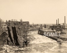 Antique Photo Paterson Great Falls New Jersey Passaic River Mills Industrial NJ picture