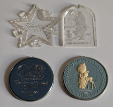 Vinatge 1981 Christmas Ornaments Norman Rockwell & Hallmark Lot of 4 picture