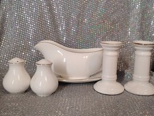 6  Pcs Donegal Parian China Gallery Collection Tableware Gravy Salt Pepper Candl picture