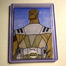 2026 Topps Chrome Star Wars Mace Windu Gold Foil Sketch 1/1 Jason Saldajeno picture