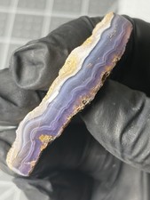 Gemmy Holley Blue Agate Contour Polished Specimen Holly Excellent Banding picture