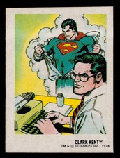 1978 ORIGINAL Tastee DC Comics Superheroes Stickers CLARK KENT Card 3 of 30 picture