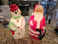 Vtg Santa and Frosty Snowman 13