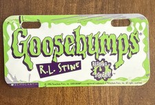 Vtg Goosebumps 1996 Scholastic Mini License Plate RL Stine 90s Book Fair RARE picture